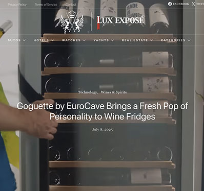 Article in Lux Exposé on Goguette wine fridges