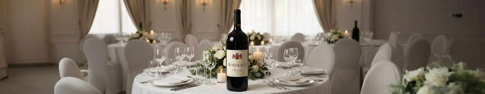 Magnum sur une table de mariage