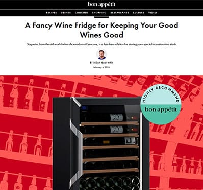 Article de bon apétit sur la conservation du vin grâce à Goguette